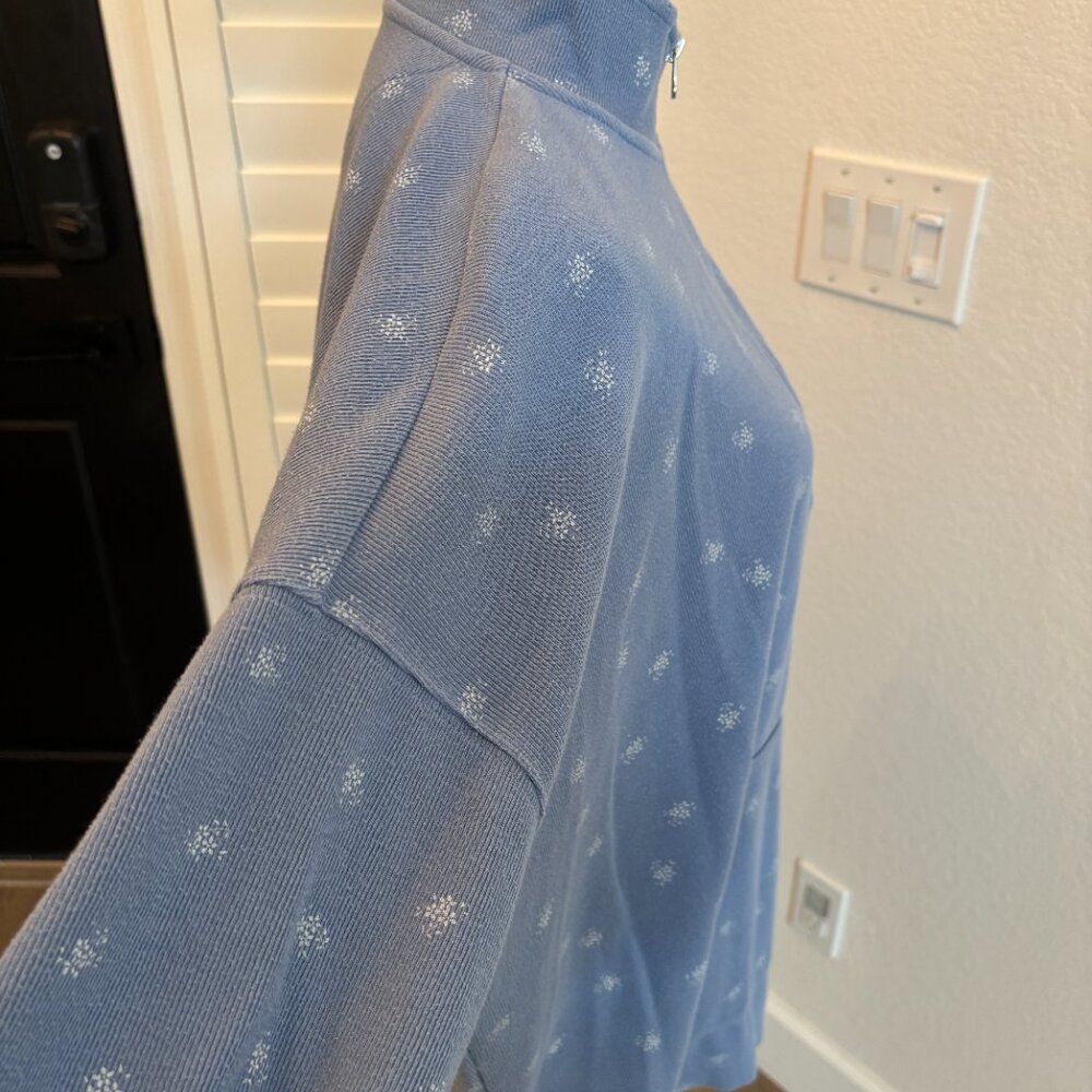 Aerie blue quarter zip sweatshirt. Size large - Picture 4 of 6